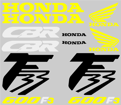 Honda F3 Full Decal Set 1995 Style